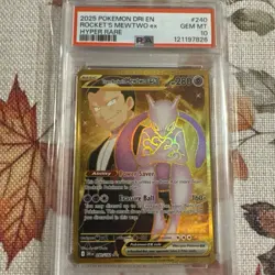 Pokemon Mewtwo EX 240 Gem MT 10 PSA Team Rockets, 2025 Destined Rivals - Image 1
