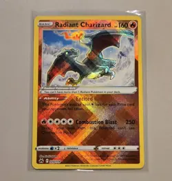 Pokemon TCG Radiant Charizard 020/159 Crown Zenith Holo Rare Mint Condition - Image 1