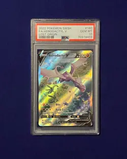PSA 10 Aerodactyl V #180 SWSH Lost Origin 2022 Pokemon GEM MINT - Image 1