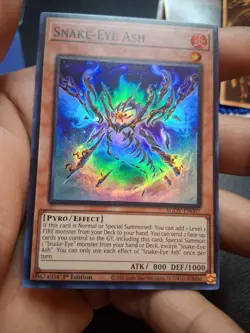 Yugioh!-(x3)-Snake-Eye Ash-Super Rare-agov-en007-1st Edition-(LP/NM) - Image 3