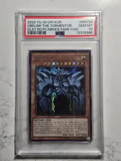 Yugioh Korean Obelisk The Tormentor PSA 10 15AX-KRY58 GEM MINT - Image 2