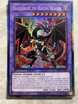 Yugioh - Masquerade the Blazing Dragon - Prismatic Collector's Rare - RA02-EN022 - Image 1