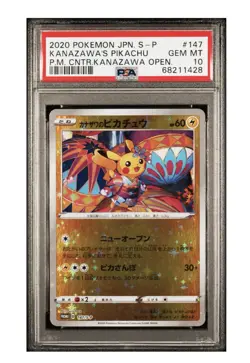 Kanazawa's Pikachu 147/S-P Kanazawa Open Pokemon Card Japanese 2020 PSA 10 - Image 1