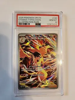 Pokemon TCG Ethan's Typhlosion Destined Rivals Reverse Holo Card 034/182 PSA 10 - Image 1