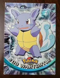 DMG! Wartortle #08 Topps TV Animation Black Logo Pokemon Card - Image 1