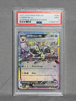 2025 Pokemon Umbreon EX Surprise Box Exclusive Card PSA 9 Mint - Image 1