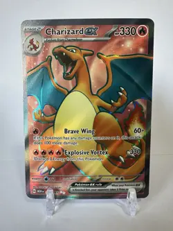 Pokemon TCG Scarlet & Violet Charizard EX Full Art Ultra Rare Card 183/165 - Image 1