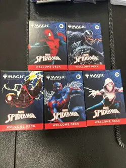 MTG Spider-Man Magic the Gathering Welcome Deck Set of 5 FIVE Spiderman - Image 1