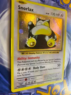 Pokemon TCG Snorlax XY179 Black Star Promo Rare Evolutions - MP - Image 2