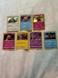 Detective Pikachu Holo Lot 7 Cards Pikachu Psyduck Mewtwo - Image 1