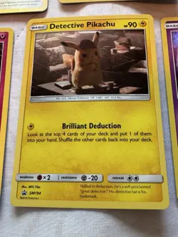 Detective Pikachu Holo Lot 7 Cards Pikachu Psyduck Mewtwo - Image 3