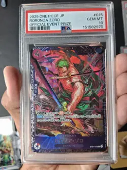 PSA 10 One Piece Card Roronoa Zoro Flagship Battle Top 8 Promo ST21-015 Japan - Image 1