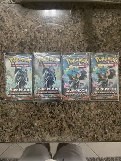 Pokemon TCG Sun & Moon Burning Shadows | 4 Booster Packs - Image 1