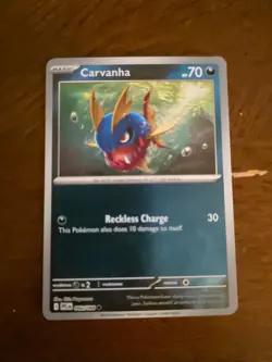 2025 Pokemon Phantasmal Flames - CARVANHA Reverse Holo Card #60 NM+ - Image 1