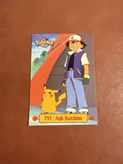 Ash Ketchum #TV1 - Pokemon Topps TV Animation Pokemon Card - Image 1