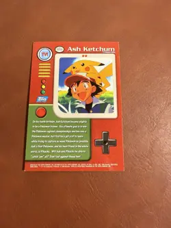 Ash Ketchum #TV1 - Pokemon Topps TV Animation Pokemon Card - Image 2