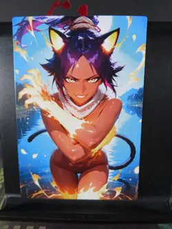 Yoruichi Shihouin Bleach Custom Art Card NM Anime Waifu CCG Collectible - Image 1