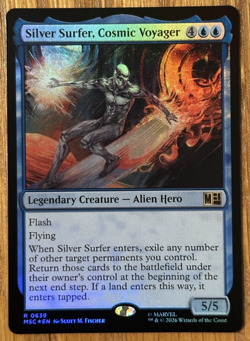 MTG Marvel Super Heroes Eternal Legal, Silver Surfer, Cosmic Voyager - Foil - Image 1