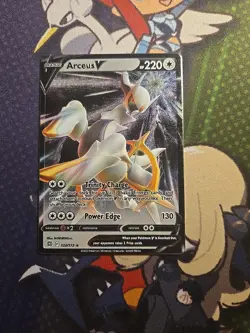 Pokemon TCG Arceus V 122/172 Sword & Shield Brilliant Stars METAL Rare Holo - Image 1