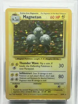 Pokemon TCG Magneton 9/102 Base Set Holo Rare PSA 4 - Image 2