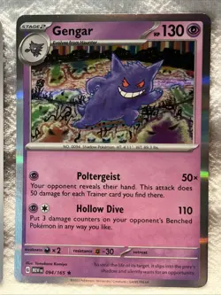 Pokemon TCG Gengar 094/165 Scarlet & Violet 151 Regular Holo AND Reverse Holo NM - Image 3