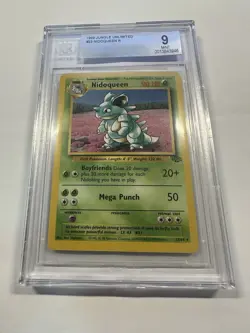 BGS 9 MINT 1999 JUNGLE NIDOQUEEN #23/64 NON HOLO - Image 1