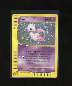 SWIRL 2002 Expedition Mew Holo Foil Rare 19/165 WOTC E-Reader Series Pokemon - Image 1