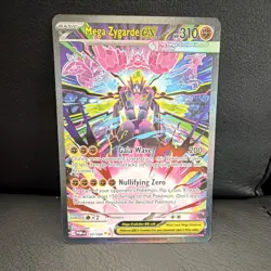 Pokemon Mega Zygarde EX 120/088 POR Secret Rare Full Art Holo - Image 1