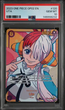 2023 ONE PIECE OP02-PARAMOUNT WAR #120 UTA PSA 10 - Image 1