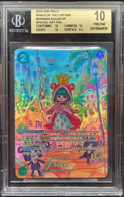 One Piece 2024 Sugar OP04-024 SR BGS 10 Pristine - Image 1