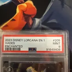 2023 DISNEY LORCANA THE FIRST CHAPTER ENCHANTED HADES - KING OF OLYMPUS PSA 9 - Image 2
