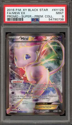 Pokemon Mew EX Super-Premium Coll. Full Art Promo XY126 PSA 9 Mint - Image 1