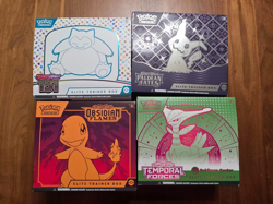 Pokemon TCG SV 151, Obsidian Flame, Paldean Fates & Temporal Forces Open Box ETB - Image 1