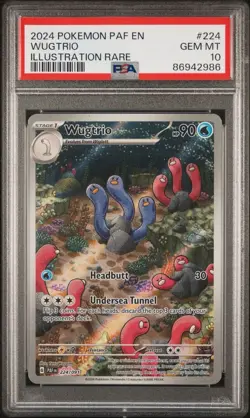 Pokemon Wugtrio 224/091 PSA 10 Gem Mint Paldean Fates Illustration Rare FA - Image 1
