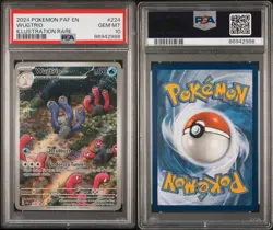Pokemon Wugtrio 224/091 PSA 10 Gem Mint Paldean Fates Illustration Rare FA - Image 3