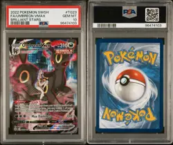 2022 Pokemon Sword Shield Brilliant Stars #TG23 Full Art Umbreon VMAX PSA 10 - Image 3