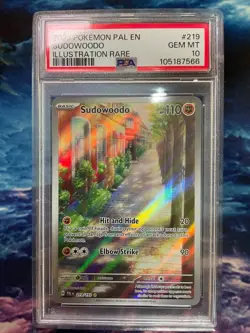 Pokemon TCG Sudowoodo 219/193 Sv02: Paldea Evolved Illustration Rare PSA 10 - Image 1