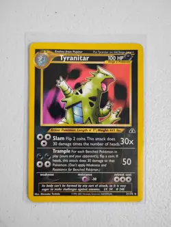 Tyranitar 31/75 Non-Holo Rare Pokemon TCG Neo Discovery Vintage 2001 - Image 1