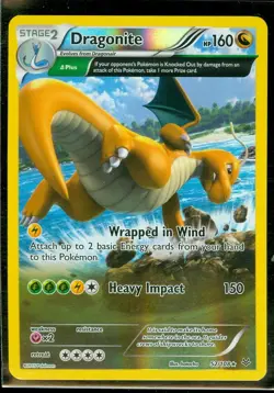 Pokemon DRAGONITE 52/108 - XY Roaring Skies - RARE Rev Holo - MINT - Image 1