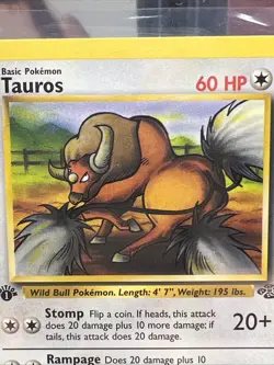 Tauros 47/64 1st Edition Regular Non Holo WoTC Pokemon Jungle Set LP English - Image 3