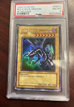 Yu-Gi-Oh Retro Pack RP01-EN11 Red Eyes B. Dragon Ultra Rare PSA 8 NM-MT Black - Image 4