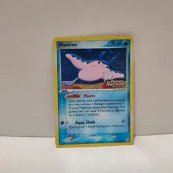 Pokemon TCG Mantine 45/109 Holo Stamped Card Official Lightly Played - Image 1