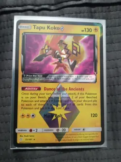 Tapu Koko Prism Star Pokemon Card 51/181 Rare Holo GX Guardians Rising - Image 1