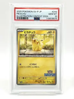 Pikachu Illustration Contest 2024 Promo PSA 10 242/SV-P Pokemon Card - Image 1