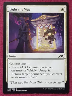 Magic The Gathering KAMIGAWA NEON DYNASTY LIGHT THE WAY white card MTG - Image 1