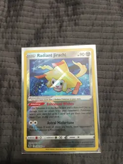 Pokemon TCG Radiant Jirachi Card Holo Rare SWSH12 120/195 - Image 1