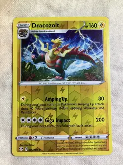 Pokemon TCG Darkness Ablaze Dracozolt Reverse Holo Card 065/189 NM Condition - Image 1