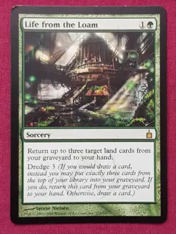 Magic The Gathering RAVNICA CITY OF GUILDS LIFE FROM THE LOAM green card MTG - Image 1