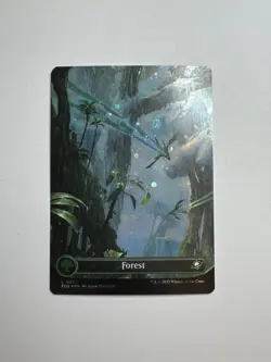 MTG Edge of Eternities - Forest (Galaxy Foil) (Borderless) (0371) NM - Image 1