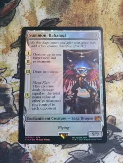 MTG: Final Fantasy Summon Bahamut Mythic Card Foil - Image 1
